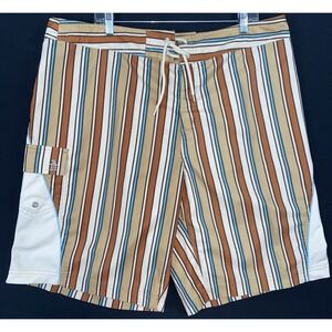 Original Penguin by Munsingwear  Board Shorts Swim Trunks XL Multi-Color Stripes